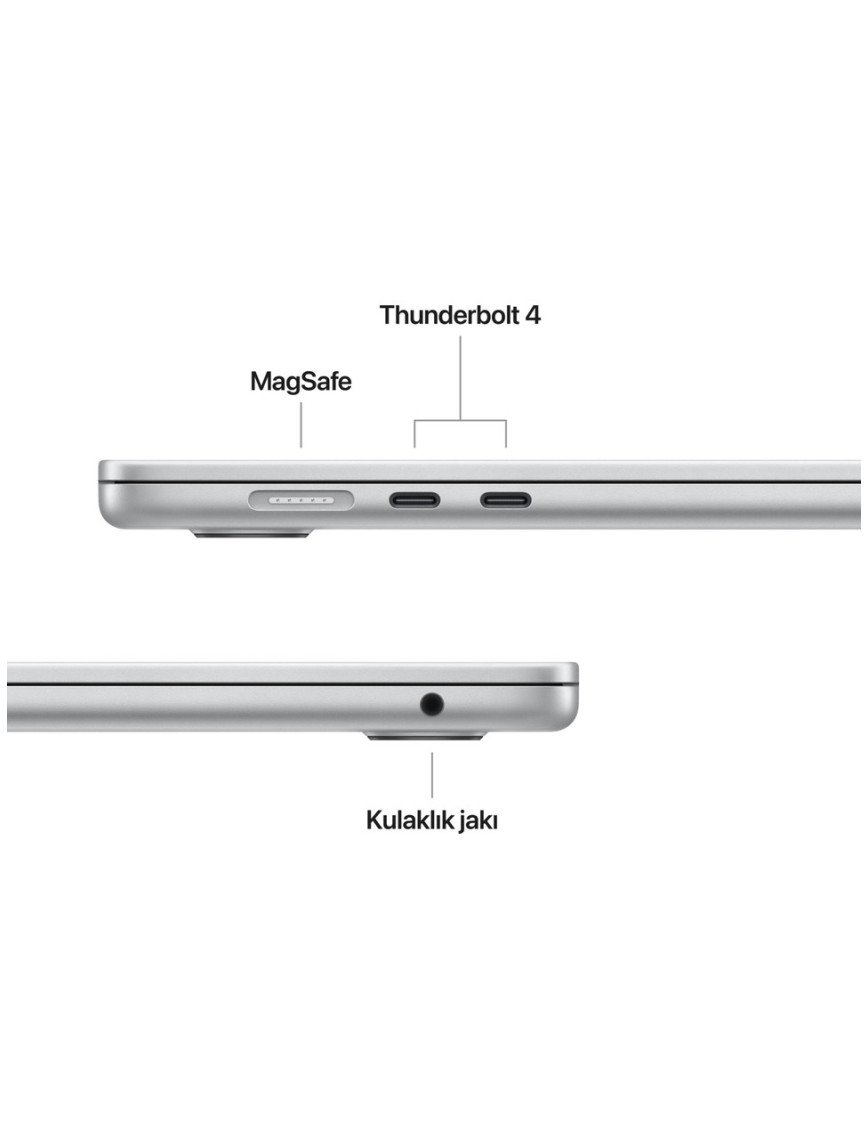 Apple MacBook Air M4 16GB 256GB SSD macOS 15" Taşınabilir Bilgisayar Gümüş MW1G3TU/A